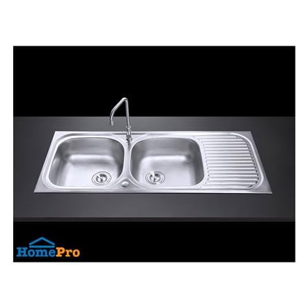 ซิงค์ฝัง 2 หลุม 1 ที่พัก MESTER MSX120 สีเงิน_1