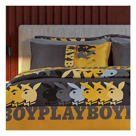 ชุดผ้าปูที่นอน 6 ฟุต 6 ชิ้น PREMIER SATIN PLAYBOY PM008_1