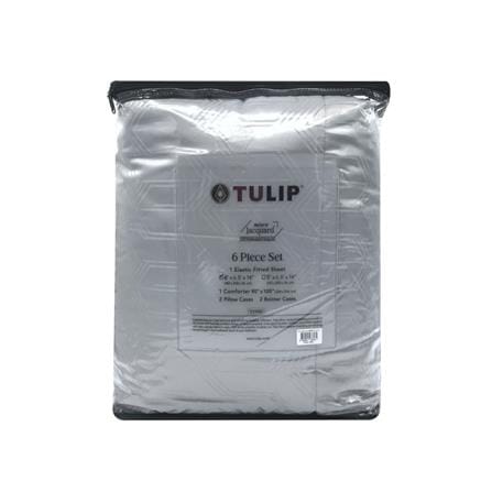 ชุดผ้าปูที่นอน 6 ฟุต 6 ชิ้น TULIP MICRO JQ 02181-TJ001_3