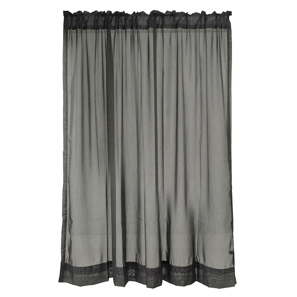 ผ้าม่านโปร่งสอดหู HOME LIVING STYLE RAIN 160X160 ซม. สีเทา