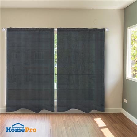 ผ้าม่านโปร่งสอดหู HOME LIVING STYLE RAIN 160X220 ซม. สีเทา_6
