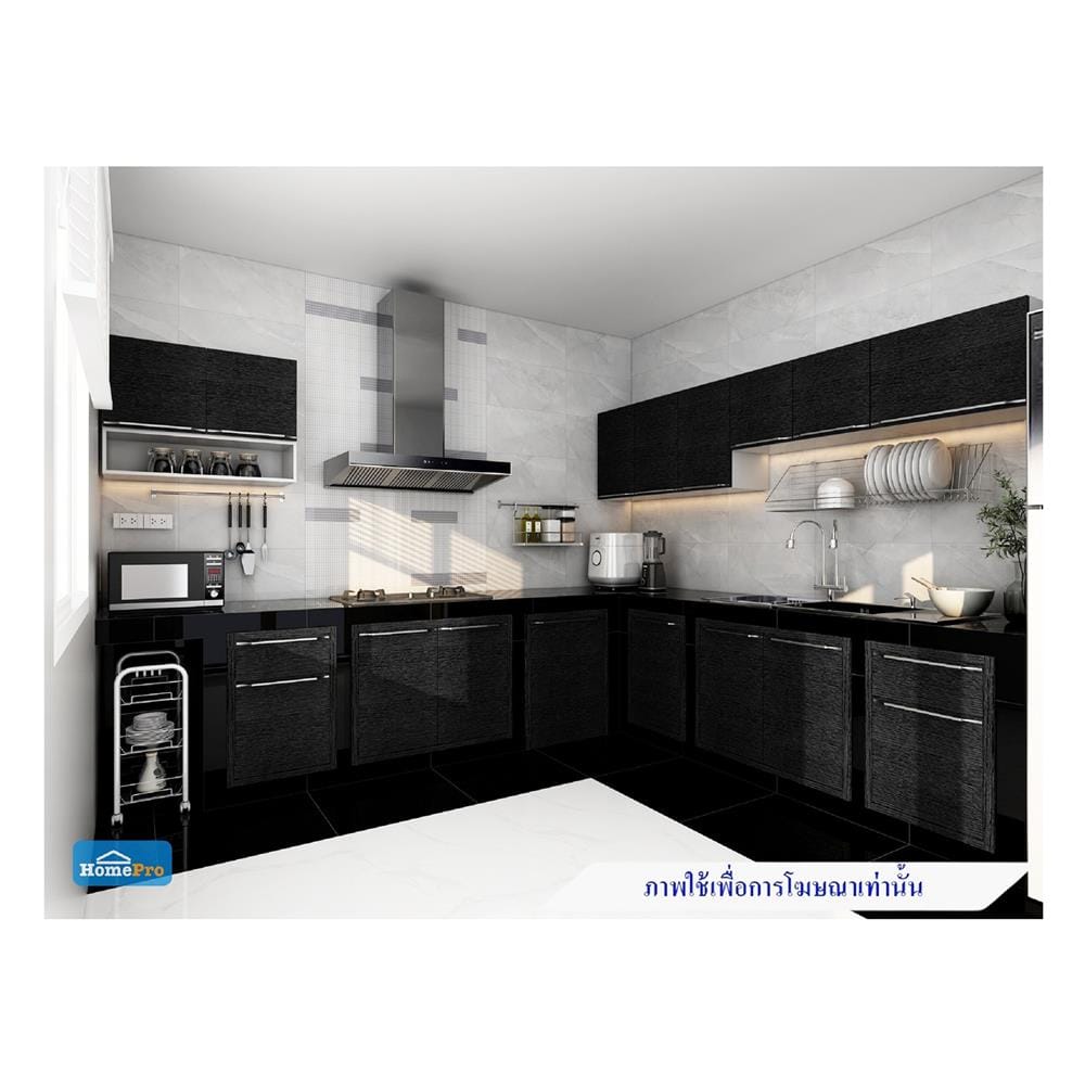ตู้แขวนเดี่ยวเปิดขวา KITZCHO LUCIDA 40x60 ซม. สี DARK OAK