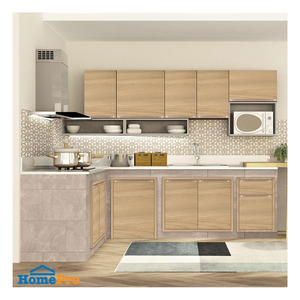 ตู้แขวนเดี่ยวเปิดซ้าย KITZCHO LUCIDA 40x60 ซม. สี HONEY OAK