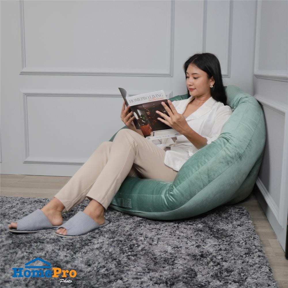 เบาะรองนั่ง HOME LIVING STYLE ROUND 34X43 นิ้ว สีเขียว