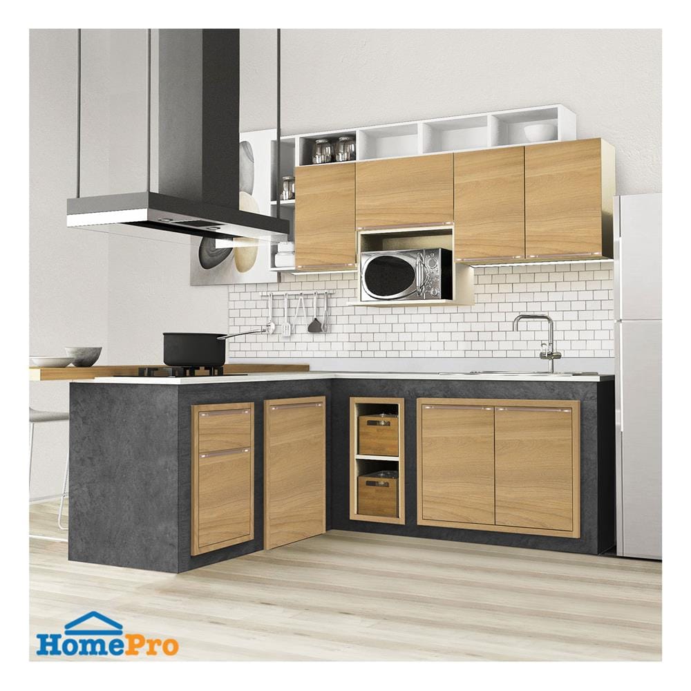 ตู้แขวนไมโครเวฟ KITZCHO LUCIDA 60x40 ซม. สี HONEY OAK