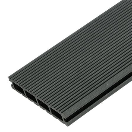 ไม้พื้นภายนอก WPC แบบกลวง WATSADUNIYOM 13.5X240X2.5 ซม. สีเทาดำ_0