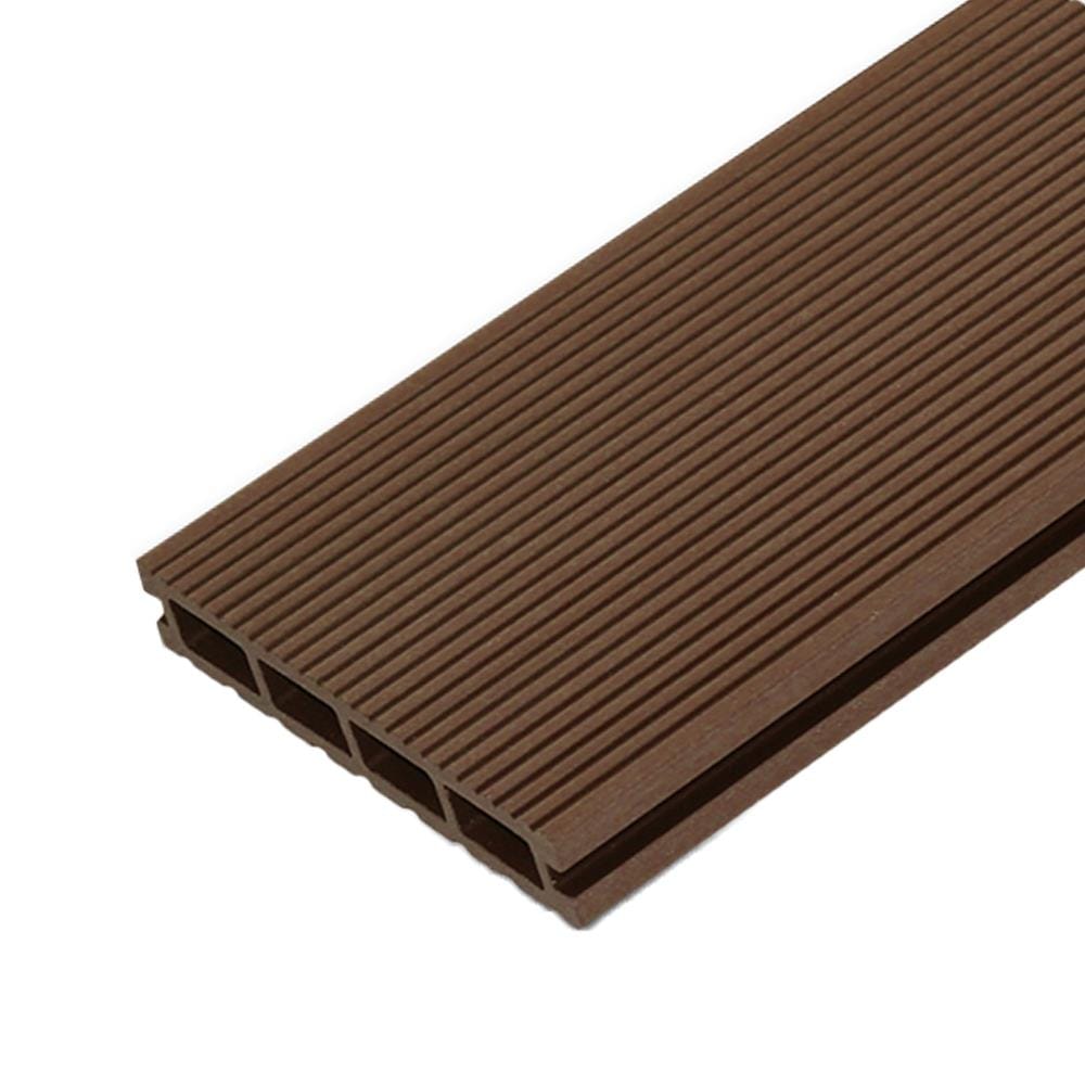 ไม้พื้นภายนอก WPC แบบกลวง WATSADUNIYOM 13.5X240X2.5 ซม. สีน้ำตาลแดง