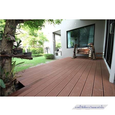 ไม้พื้นภายนอก WPC แบบกลวง WATSADUNIYOM 13.5X240X2.5 ซม. สีน้ำตาลแดง_1