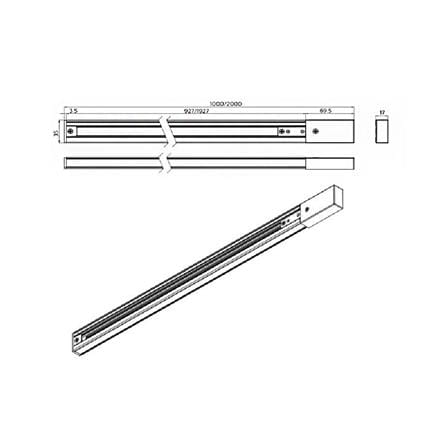 รางไฟแทรกไลท์ PHILIPS RCS033 1 เมตร สีขาว_3
