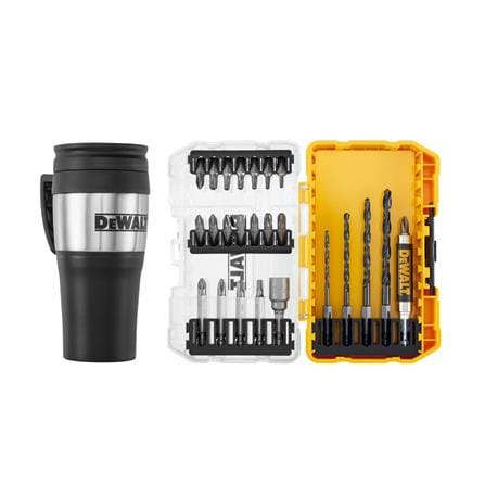 ชุดดอกไขควงและดอกสว่าน พร้อมแก้วน้ำ DEWALT DT70707-QZ 25 ชิ้น_1
