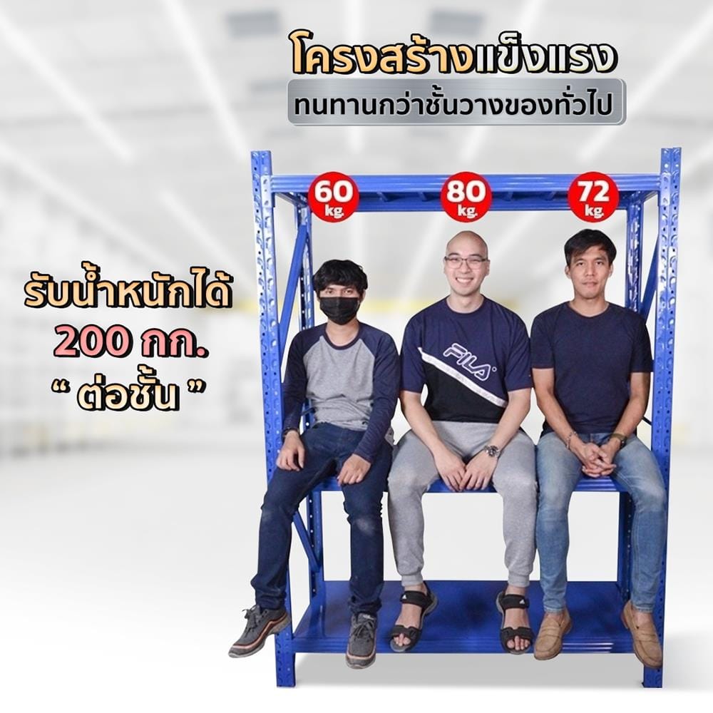 ชั้นวางของ 4 ชั้น EASY TOOLS M200B สีน้ำเงิน