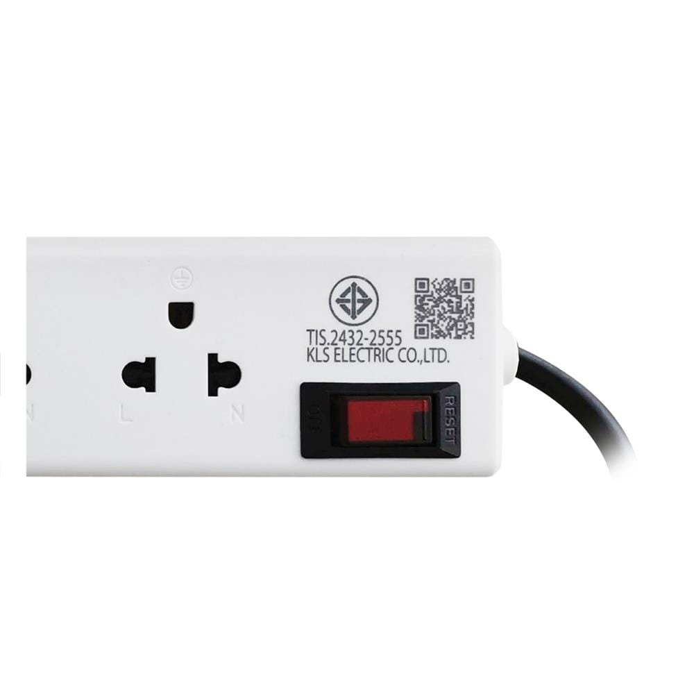 รางปลั๊กไฟหัวปลั๊กงอ 3 ช่อง 1 สวิตซ์ 2 USB UNIC H503 10 แอมป์ 2300 วัตต์ 3 เมตร สีขาว