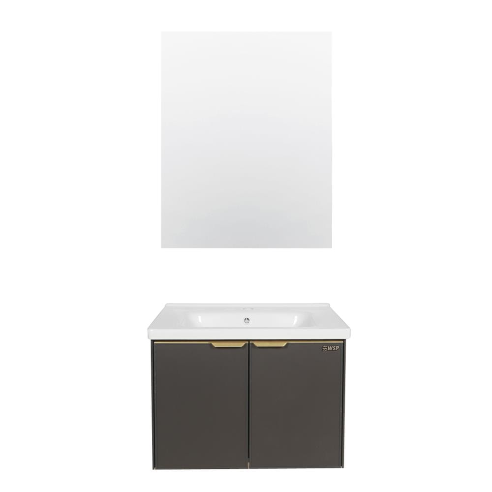 อ่างเคาน์เตอร์พร้อมกระจก WSP BSCC-145 สีเทา