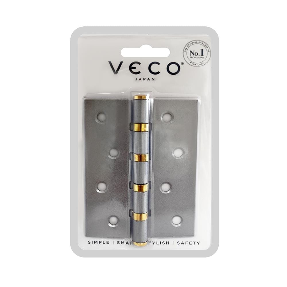บานพับ 4X3 นิ้ว X 1.7 มม. VECO 05-HB3-40317 สีเงิน (แพ็ก 3 ชิ้น)
