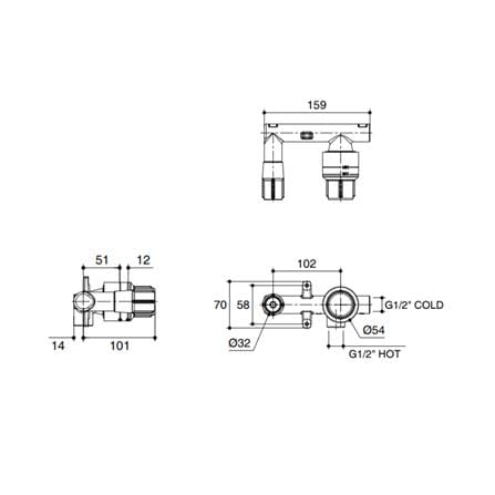 เฉพาะวาล์วก๊อกผสมอ่างล้างหน้า KOHLER K-28028T-NA_1