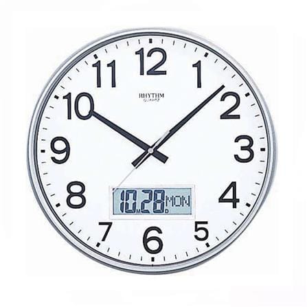 นาฬิกาแขวน LED RHYTHM CFG706NR19 12.5 นิ้ว สีเงิน_0