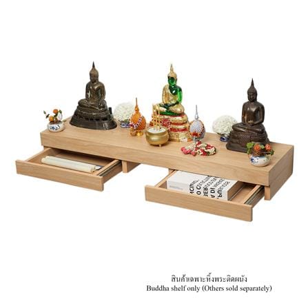 หิ้งพระติดผนัง 2 ลิ้นชัก FASTTECT SD2-2409-P สีเมเปิ้ล_0