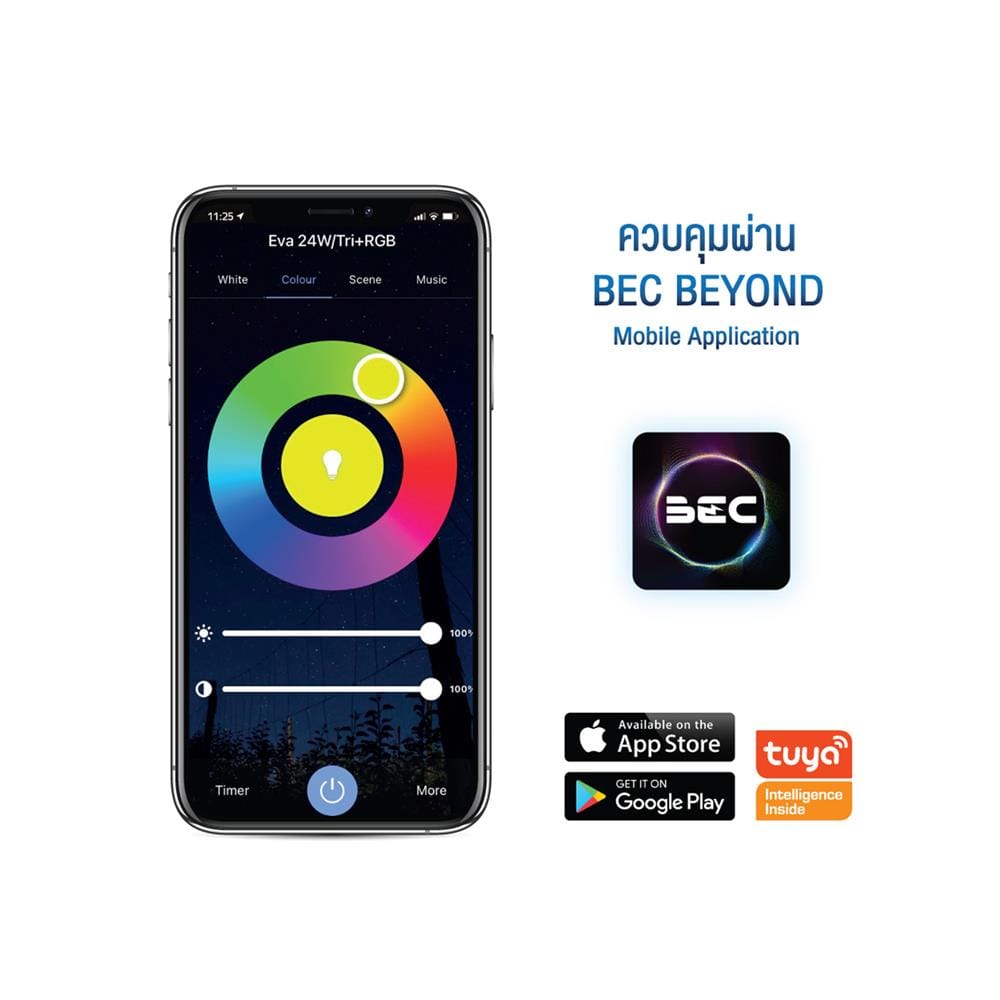 ไฟเส้น LED BEC 24 วัตต์ DAYLIGHT/WARM WHITE/RGB