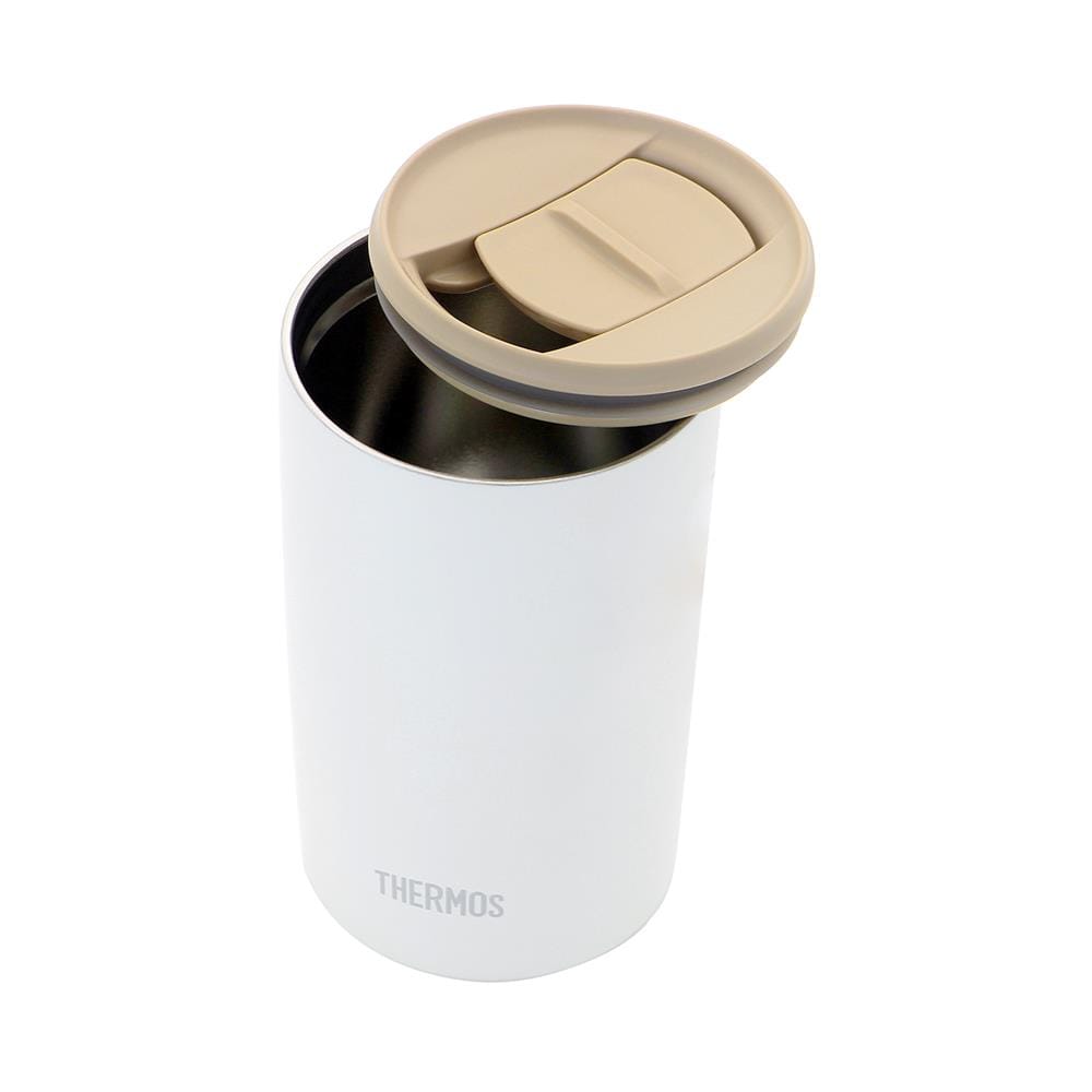 ถ้วยน้ำสุญญากาศพร้อมฝา THERMOS JDP-400 0.4 ลิตร สีขาว