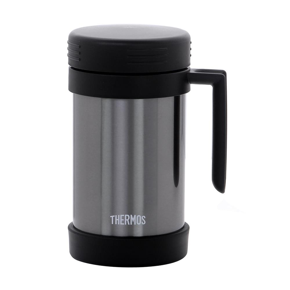 ถ้วยน้ำสุญญากาศพร้อมฝา THERMOS JMF-500S 0.47 ลิตร สีดำ
