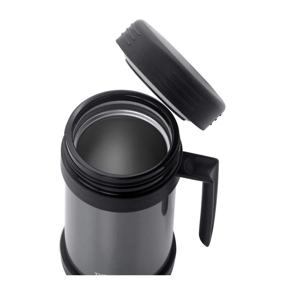 ถ้วยน้ำสุญญากาศพร้อมฝา THERMOS JMF-500S 0.47 ลิตร สีดำ