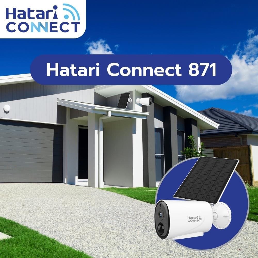 กล้องวงจรปิดไร้สายโซลาร์เซลล์ภายนอก HATARI CONNECT 871