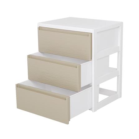 ตู้ลิ้นชัก 3 ชั้น STACKO SARU 61X46X70 ซม. สีขาว_2