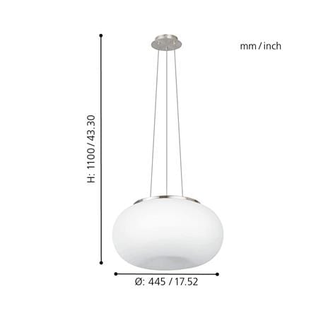 ไฟช่อ EGLO MD OPTICA 86815 แก้ว/โลหะ สีขาว 1 หัว_2