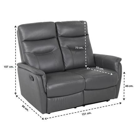 RECLINER 2 ที่นั่ง SB FURNITURE LILIANA สีเทาเข้ม_4