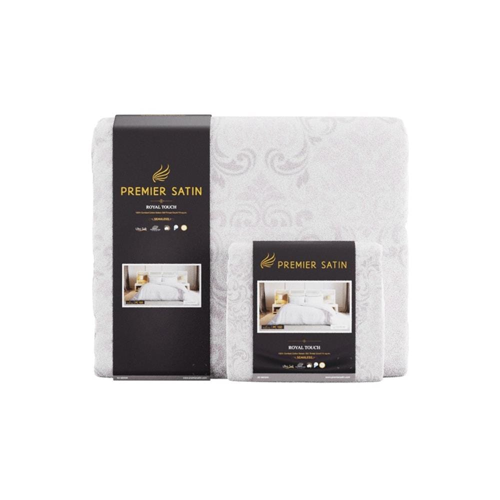 ชุดผ้าปูที่นอน 6 ฟุต 6 ชิ้น PREMIER SATIN ROYAL TOUCH PRINT PC130