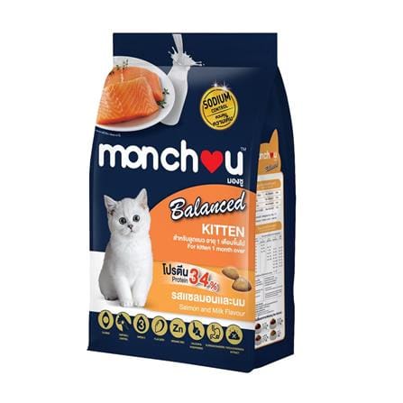 อาหารแมว MONCHOU BALANCE KITTEN SALMON AND MILK 1 กก._0