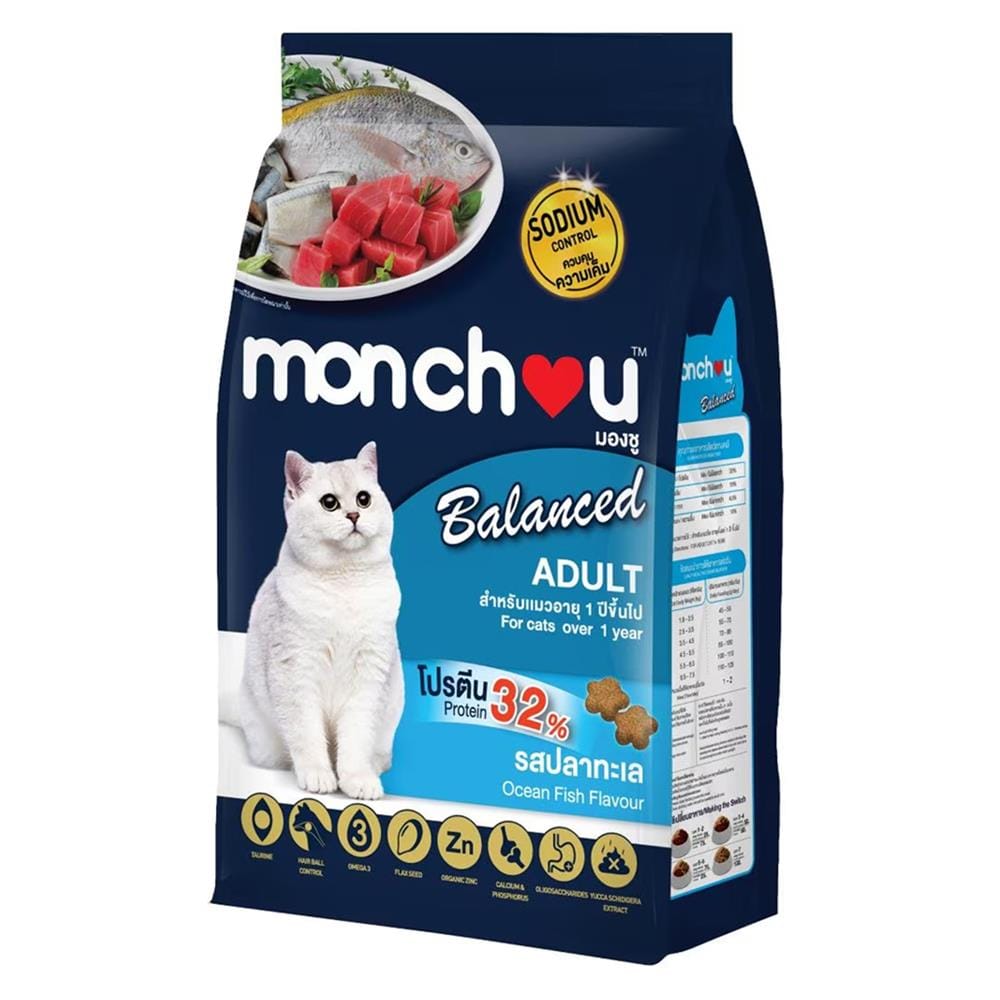 อาหารแมว MONCHOU BALANCE ADULT OCEAN FISH 1 กก.