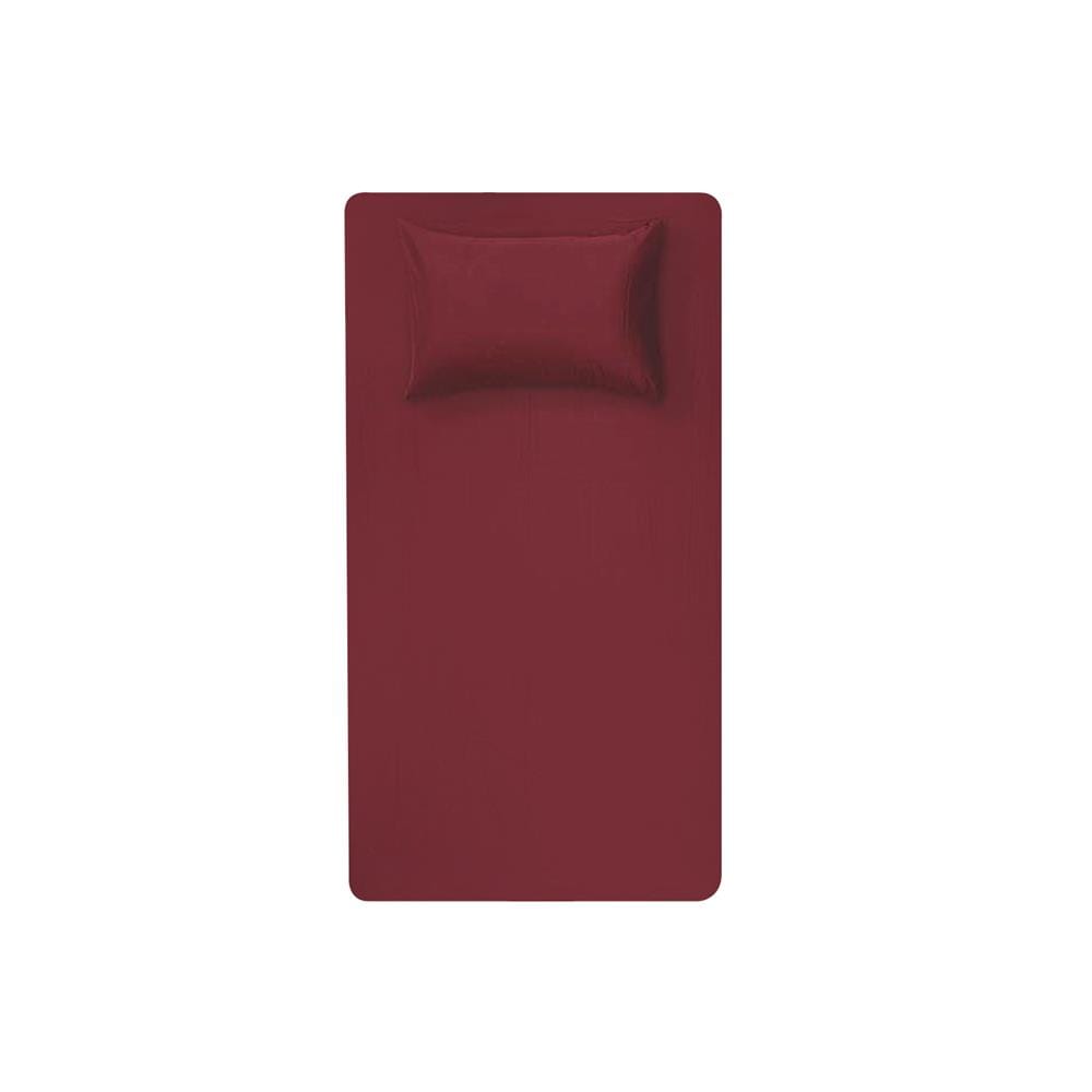ชุดผ้าปูที่นอน 3.5 ฟุต 2 ชิ้น BENEATH BURGUNDY สีแดง