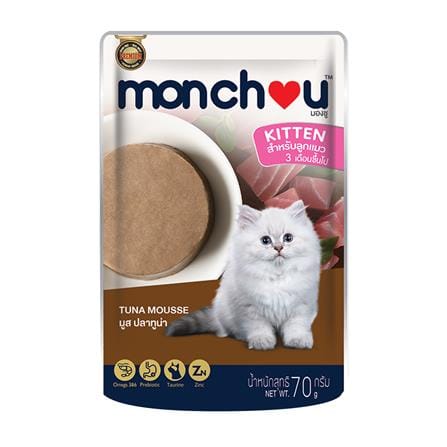 อาหารเปียกแมว MONCHOU มูส ทูน่า 70 ก.