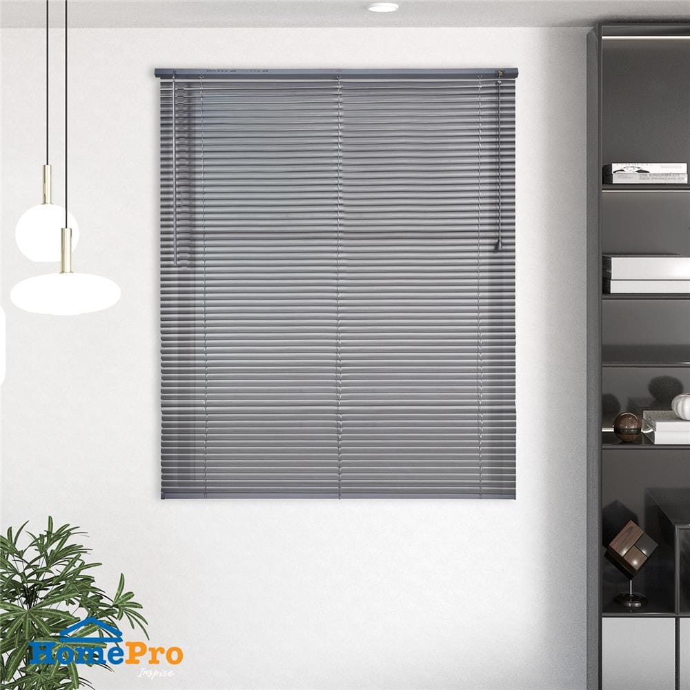 มู่ลี่ไวนิล HOME LIVING STYLE WOOD 120X130 ซม. สีเทา
