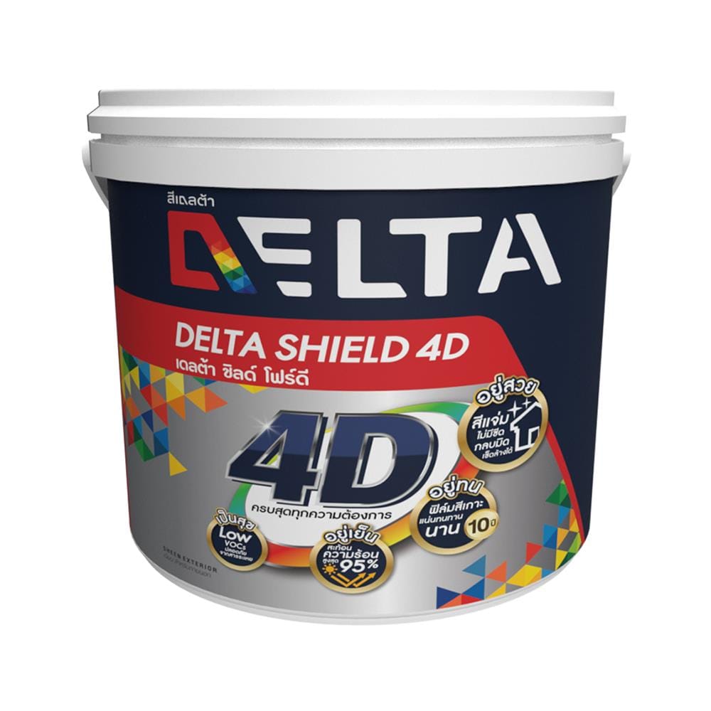 สีน้ำทาภายนอก DELTA SHIELD 4D BASE C เนียน 1 แกลลอน