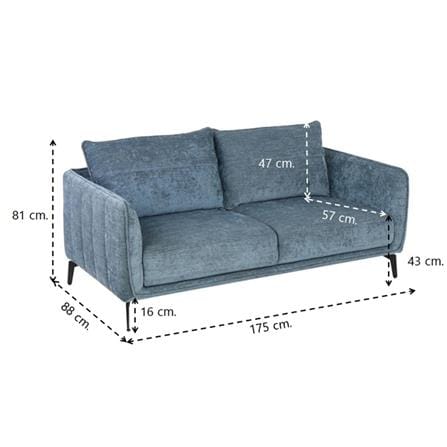 โซฟา 3 ที่นั่ง SB FURNITURE LAPURIN D475 สีน้ำเงิน_4