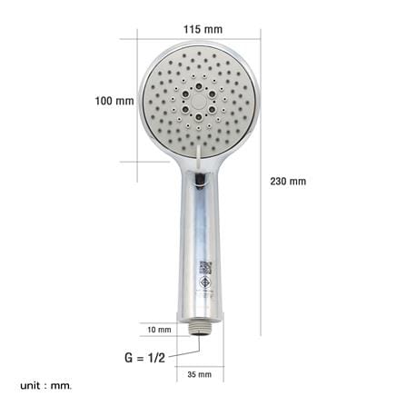 หัวฝักบัวสายอ่อน 3 ระดับ DONMARK GL-3226 สีโครเมี่ยม_3