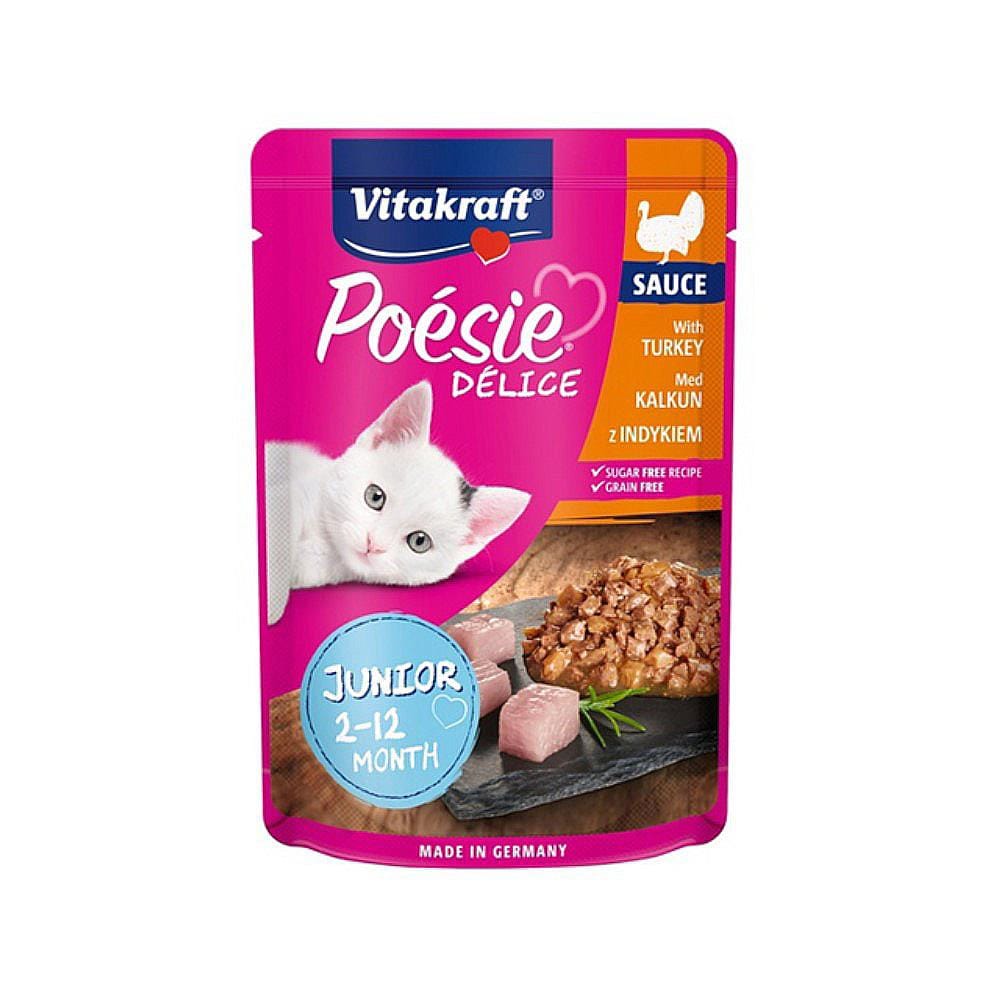อาหารเปียกแมว VITAKRAFT POESIE DELI JUNIOR TURKEY 85 ก.