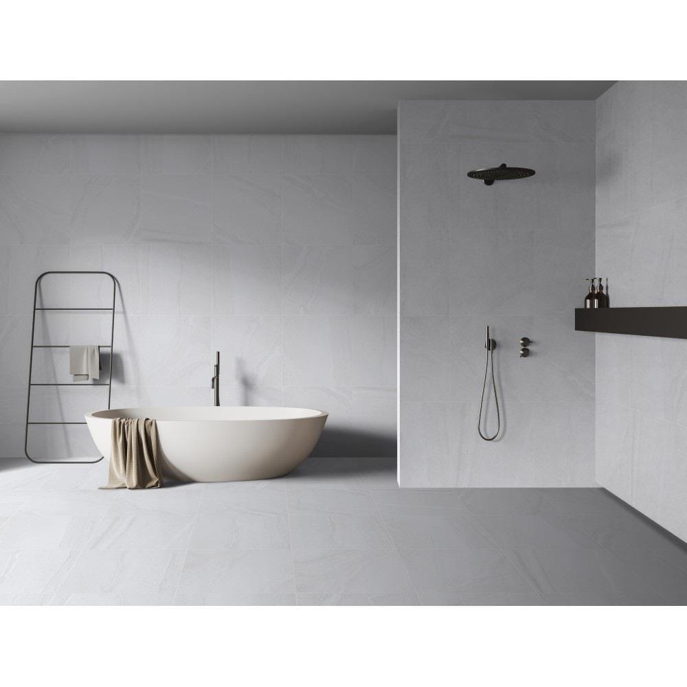 กระเบื้องพื้นพอร์ซเลน 60x60 ซม. COTTO เอ็ม สโตน ขาว (HYG) PM 1.44M2