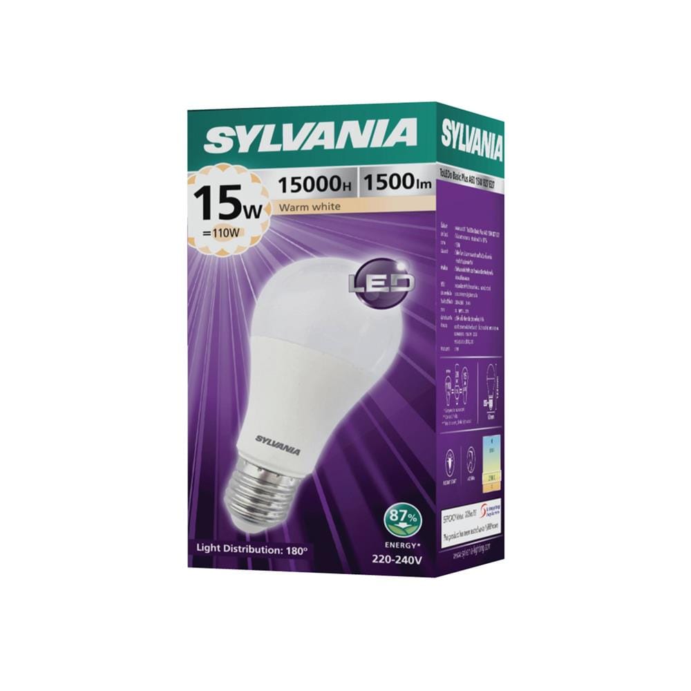 หลอด LED SYLVANIA 15 วัตต์ WARM WHITE E27
