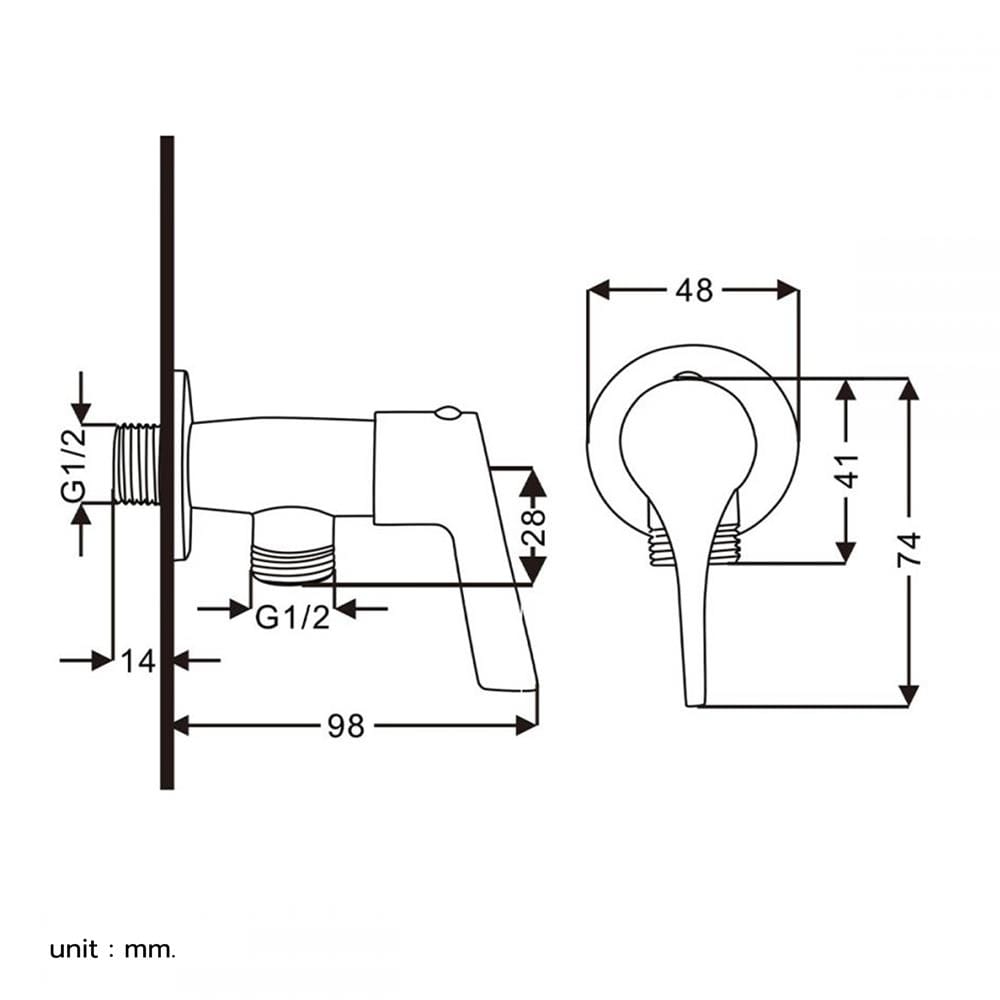 วาล์วฝักบัว 1 ทาง BEN BN 25225-VALVE