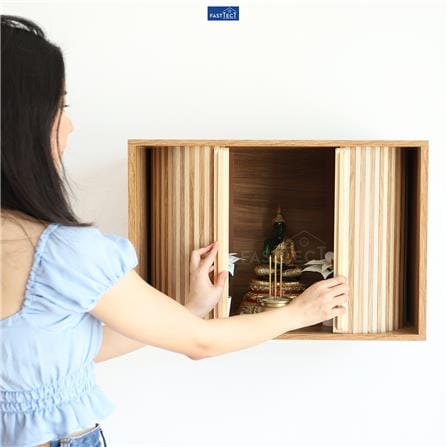 ตู้พระหน้าบานเลื่อน FASTTECT CBN3060-MAPLE สีเมเปิ้ล_3