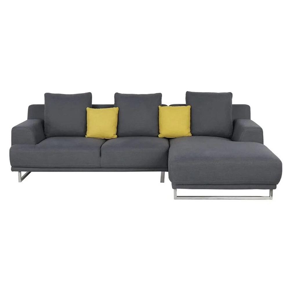 โซฟาเข้ามุมขวา SB FURNITURE GIRLY LA1502-16 สีเทาเข้ม