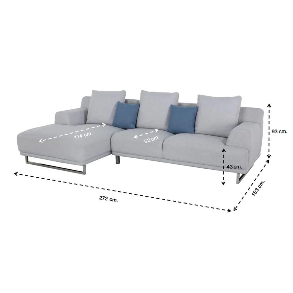 โซฟาเข้ามุมซ้าย SB FURNITURE GIRLY LA1502-13 สีเทา