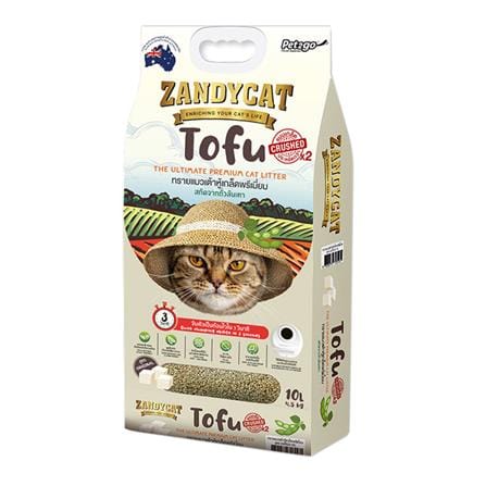 ทรายแมวเต้าหู้ ZANDYCAT CRUSHED TOFU ORIGINAL 10 ลิตร_0