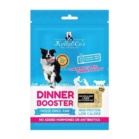 ผงโรยอาหารสุนัข KELLY&CO DINNER BOOSTER GOLD CHICKEN AND BEEF LIVER 50 ก.