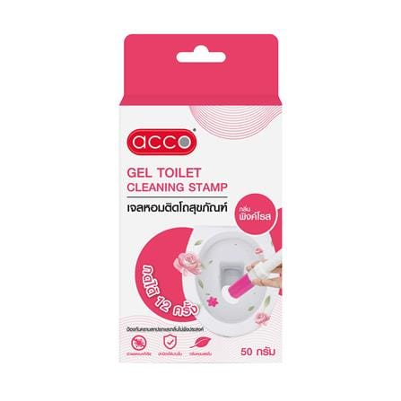 เจลหอมติดโถสุขภัณฑ์ ACCO 50 กรัม PINK ROSE