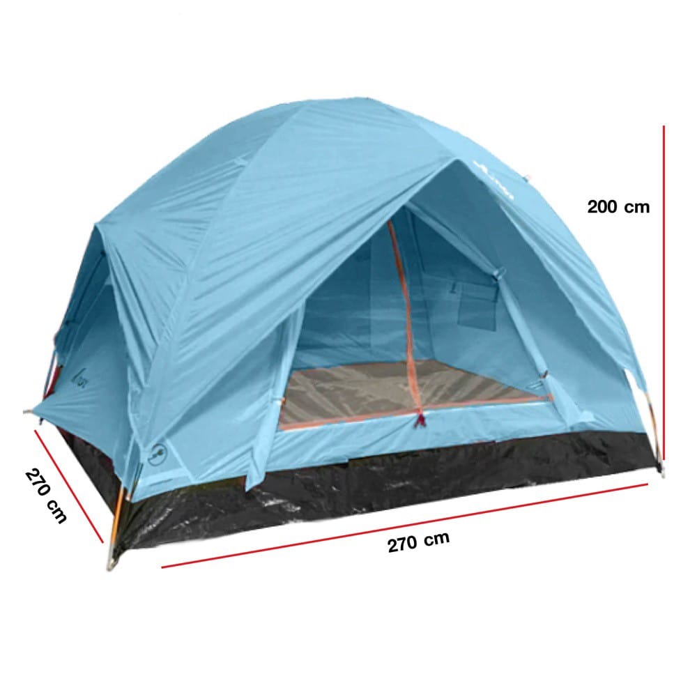 เต็นท์สำหรับ 5-6 คน EQUINOX ECO DOME 5 สีฟ้าอ่อน
