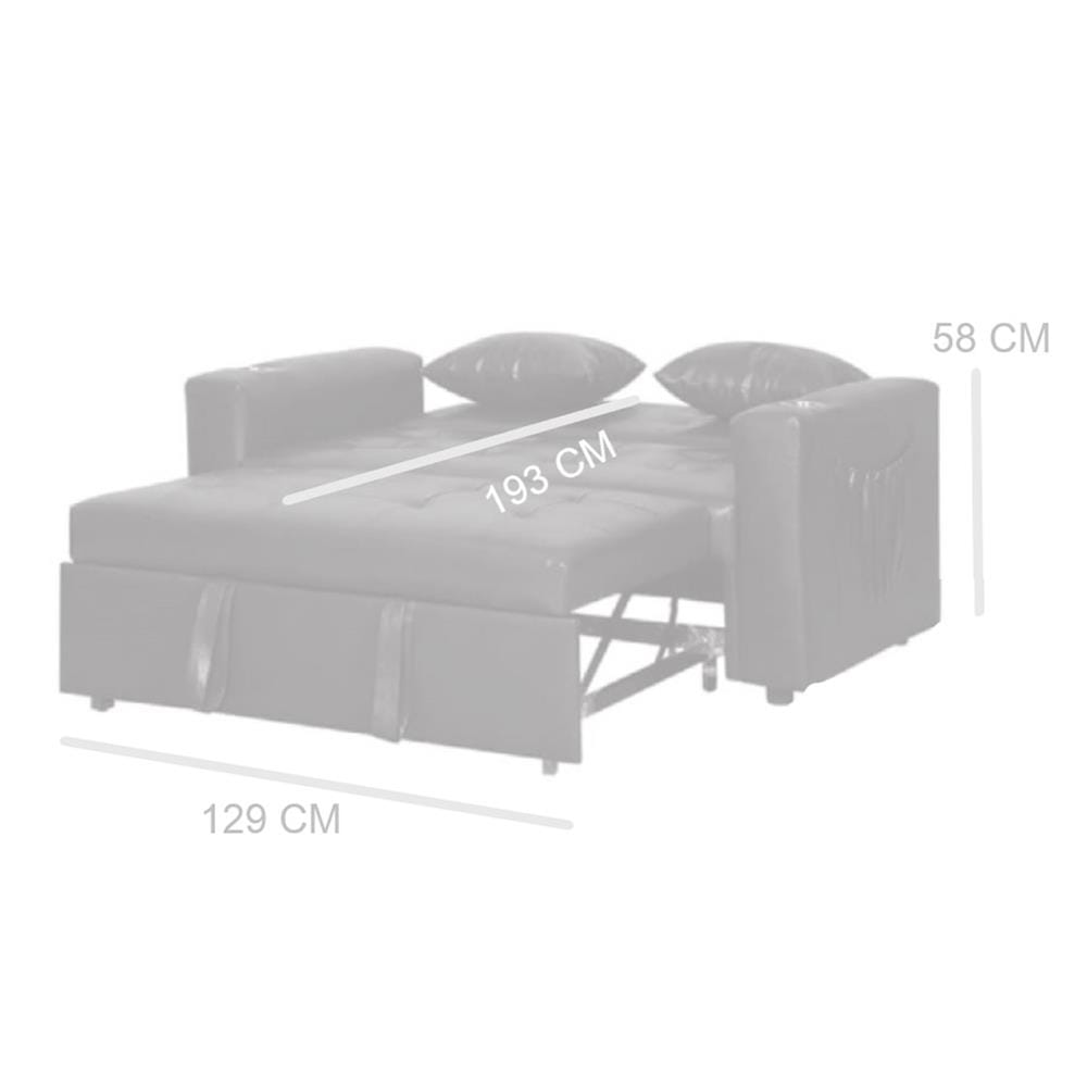 โซฟาเบด AS FURNITURE CHARLOTTE LBWB21 PVC สีน้ำตาลอ่อน